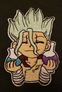 Senku Ishigami Dr. Stone Anime Embroidered Iron-On Sew-On Patch 3.5"x2.5" 0091 - Picture 1 of 4
