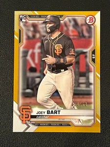 Joey Bart 2021 Bowman Rookie RC Gold Parallel /50 Giants Pirates 51 - Picture 1 of 2