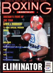 Lennox Lewis Autographed Signed Boxing Monthly Magazine Cover PSA/DNA #S49297 - Picture 1 of 2