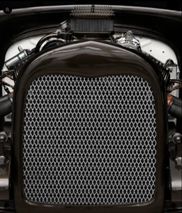 1928-1929 Ford Model A Grille Shell Insert (Aluminum Diamond Mesh) - Picture 1 of 2