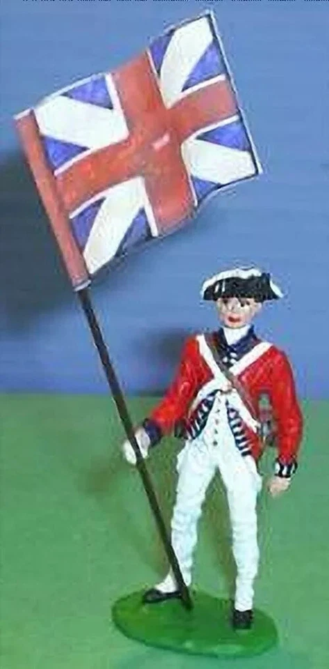 TOY SOLDIERS TIN AMERICAN REVOLUTION BRITISH FLAG BEARER 54 MM - Image 1 of 1