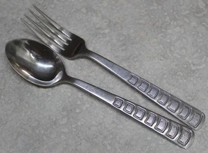 2 Fiestaware Masquerade Rainbow Flatware Stainless Steel Fiesta missing enamel - Picture 1 of 4