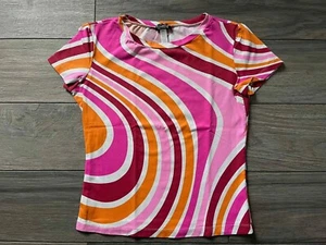 COSABELLA ITALY WOMENS SHORT SLEEVE MULTI-COLOR TOP, EUC, MEDIUM - Imagen 1 de 3