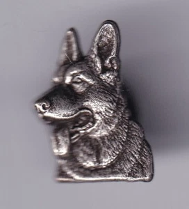 RARE PINS PIN'S .. ANIMAL CHIEN DOG CYNOPHILIE BERGER ALLEMAND ARGENT 3D ~FO - Imagen 1 de 1