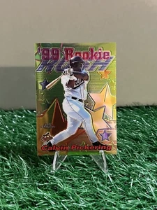 1999 Topps Chrome All-Etch Refractors Baseball Card #AE16 Calvin Pickering - Picture 1 of 3