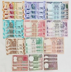 India, Set of 12, All Different Issue, x 3, Total 36 Notes, UNC - Picture 1 of 2