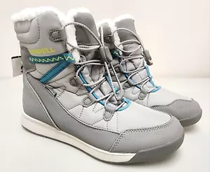 Merrell Grey Snow Crush 3 200g Insulated Waterproof Warm Winter Boots Girls Sz 4 - Picture 1 of 7
