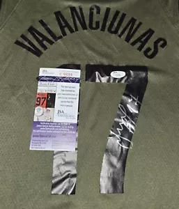 Jonas Valanciunas Signed Toronto Raptors Salute To Service Jersey Size XL JSA... - Picture 1 of 3