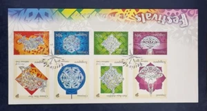 Singapur 2002 FESTIVALES (SEASONS OF JOY & SHARING) 8 V en FDC - Imagen 1 de 2