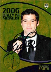 ✺Signed✺ 2009 MELBOURNE STORM NRL Premiers Card CAMERON SMITH Daily Telegraph
