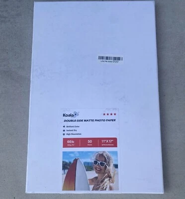 Koala Double Sided Matte Photo Paper 66lb 11 x17 Heavy Weight-3 Packs 150 Sheets - Image 1 of 4