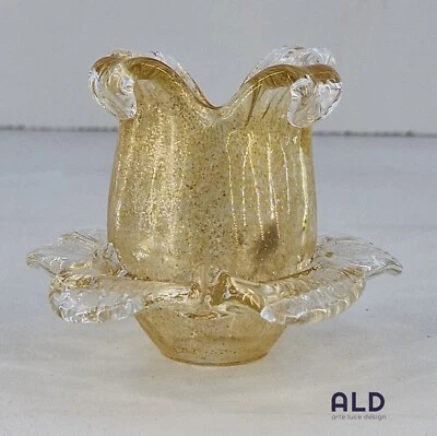 Boccia in vetro di murano ambra ricambio lampadario applique lume piantana  g9 - Immagine 1 di 4