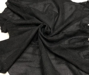 Lambskin Suede Genuine Leather Hide See Through Mesh Black Craft DIY 6 Sq. Ft. - Picture 1 of 13