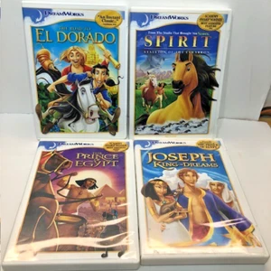 Dream Works Lot (4) El Dorado, Spirit, Prince of Egypt, Joseph King Dreams used - Picture 1 of 6