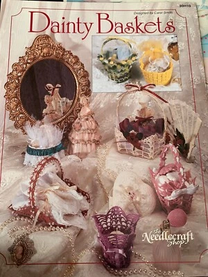 Dainty Baskets 7 Lacy Basket Styles crochet patterns OOP - Image 1 of 2