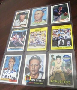 Lot of 9 different Signed Autographed Baseball Cards 1969-1992 - #9 - Picture 1 of 3