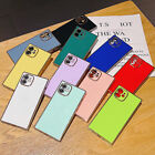 Candy Color Plating Square Soft Phone Case Cover For iPhone 15 14 13 12 Pro Max