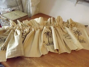 NEW Croscill "PORT OF CALL" lined valance GOLD w/ PALM TREES NIP ret45 3 AVAILAB - Picture 1 of 18