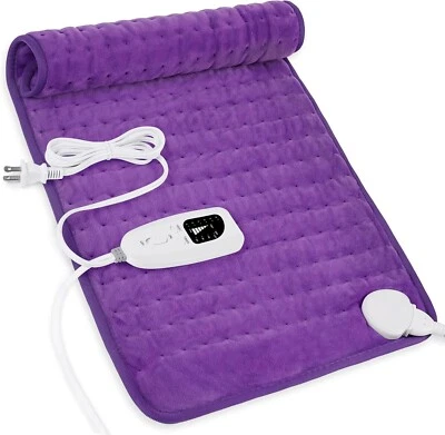 Electric Heating Pad For Back Pain & Cramps Relief 12"x24"6 Level Auto Shut Off - Image 1 of 4