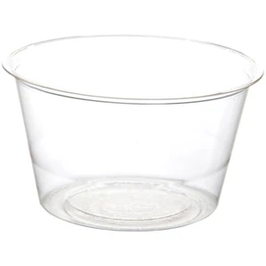 Tazas porciones de plástico PLA transparente compostables de 3 oz, estuche de 2000, comida fría redonda... - Imagen 1 de 3