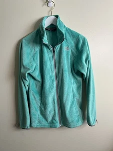 The North Face Girls XL Or Women’s Small Osito Teal Full Zip Fleece Jacket Coat - Picture 1 of 7