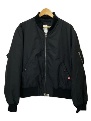 A Bathing Ape Flight Jacket L Polyester Plain Black - Image 1 of 4