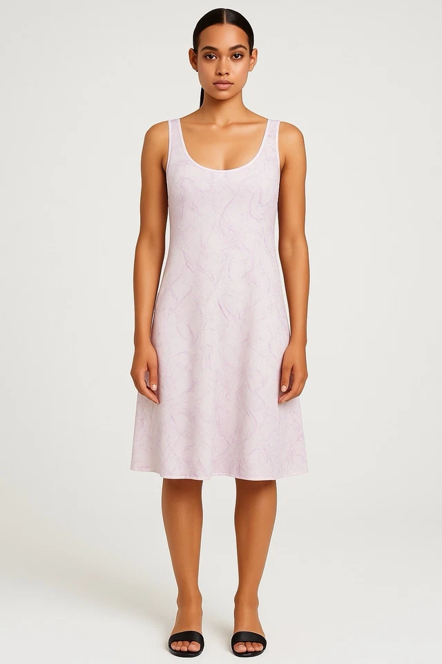 CALVIN KLEIN Collection 2 peças rabisco seda corte viés vestido regata forro deslizante CONJUNTO 6 - Imagem 1 de 4