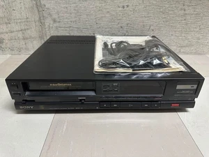 Sony SL-F205 Betamax Video Grabadora Deck Negro 1990 Basura Beta VCR Negro - Imagen 1 de 7