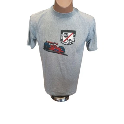 Винтажная большая футболка ABC Wide World of Sports белая одинарный шов инди-автомобиль новая с ценниками - Изображение 1 из 4
