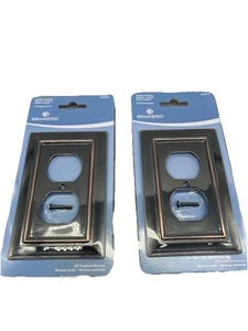 Menge 2 Brainerd Einzel Duplex Steckdose Wandplatte Öl eingerieben Bronze. {107}. - Bild 1 von 10