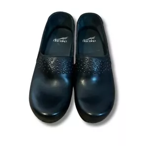 Black Work Clogs Dansko Studded Rivet Detail Clogs Size 38 or 7.5 Womens Nurse - Picture 1 of 5