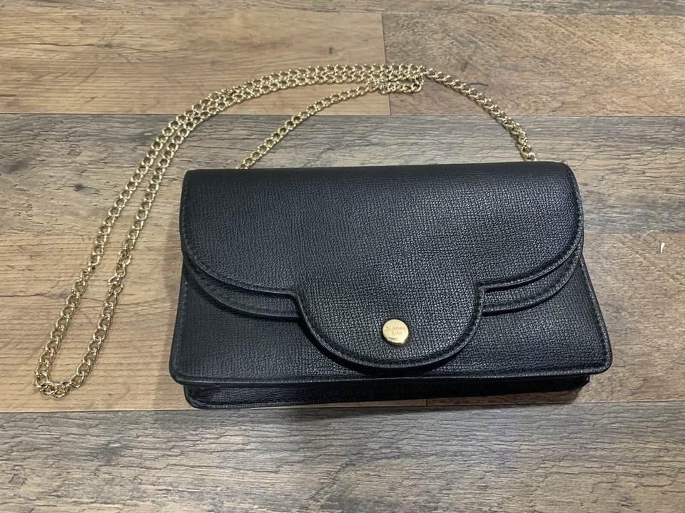 Bolso sin asas/bross convertible con correa de cadena de oro negro GIANNI BINI Foto 1 de 4