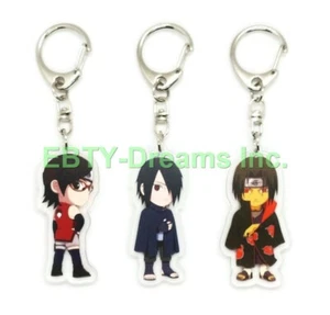 Set of 3 Naruto Anime Acrylic Keychain Itachi, Sarada - Picture 1 of 2