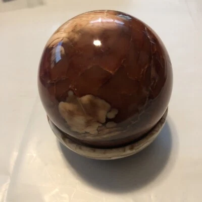 Esfera de cristal de ágata cornalina natural pulido curación/decoración oficina/hogar/regalo Foto 1 de 4