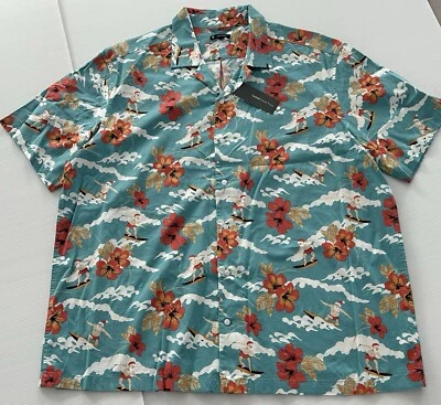 Camisa Para Hombres Talla 5XL TARGET MAN PLUS Navidad Surf Santa SS Navidad NUEVA Foto 1 de 3