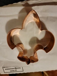 BRAMAN Heavy Copper Boy Scout Fleur- De-Lis  Cookie Cutter  - Picture 1 of 4