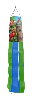 Poste de valla pájaros primavera Windsock Cardinals Bluebirds 40"L Briarwood Lane Foto 1 de 2