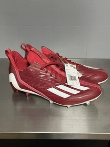 Adidas Adizero Football Cleats Power Red Cloud White GW5058 Brand New Size 11!! - Picture 1 of 7