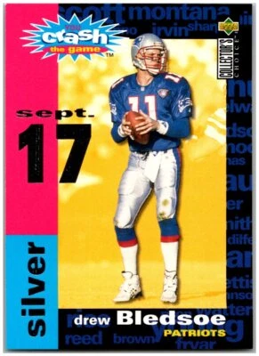 1995 Collector's Choice #C9 Drew Bledsoe - Crash Game Silver FREE SHIPPING! - Image 1 of 2