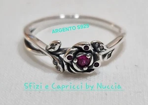 Anello Rosa Incantata La Belle e la Bestia Argento 925 - Foto 1 di 4