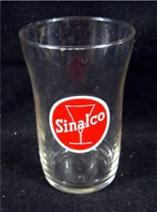 Old Sinalco German Soft Drink Advertising Glass Old Store Sttock - Picture 1 of 1