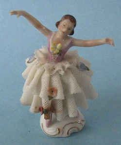 UNTERWEISSBACH OPPEL Dancing BALLERINA Porcelain Girl Lady Female Woman FIGURINE - Picture 1 of 7