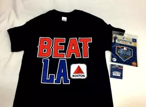 Beat LA Citgo Sign Boston T Shirt Size XXLarge MLB World Series Patch Pin Lot - Picture 1 of 2