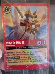 2024 Mickey Mouse Pirate Captain 18/P2 Exclusive Foil Disney Lorcana - Picture 1 of 3