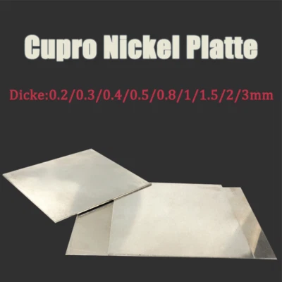 GOOBETTER Plata nueva 18% chapa/cinta placa de cobre blanco 5N27 CuNi18Zn espesor: 0,2 mm-3 mm