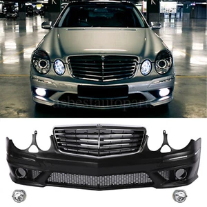 Amg Style Front Bumper Kit W/Grill W/Fog lights for Mercedes Benz E-Class 03-09 - Picture 1 of 12