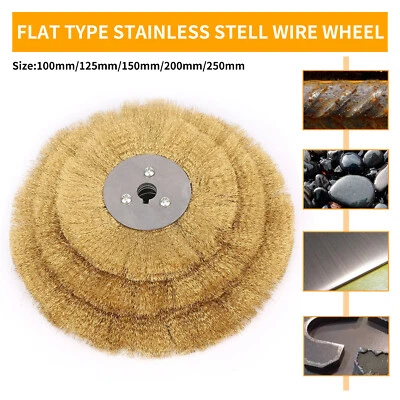 4"-10" Soft Brass Wire Wheel Copper Brush Metal polishing tool For Angle Grinder - Image 1 of 4