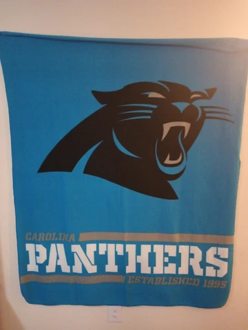 Football Carolina Panthers Fleece blanket Southpaw Soft Throw 50" x 60" Cover