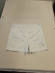Worthington Shorts Womens 16 White Stretch Bermuda Casual Chino Flat Front Flaw - Picture 1 of 6