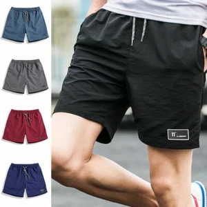 Men Summer Beach Casual Shorts Athletic Gym Sports Training Swimwear Short Pants - Picture 1 of 12